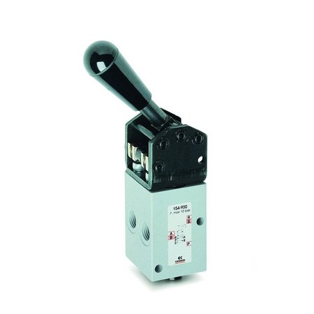 CAMOZZI 138-900 Manually Operated Valve, Series 1, 3/2-Way Nc, G1/8 Ports, Level, Bistable 138-900